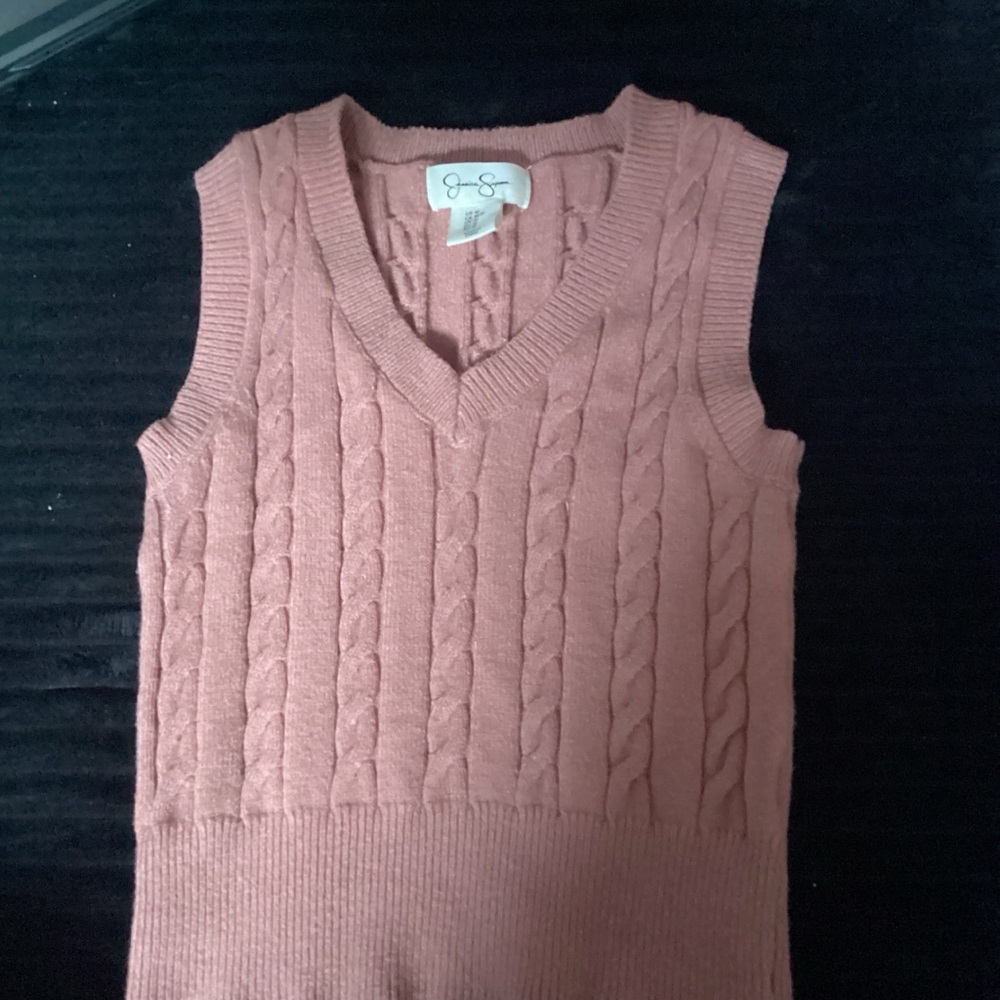 Cable knit vest